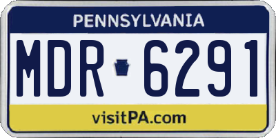 PA license plate MDR6291