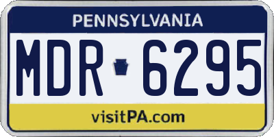 PA license plate MDR6295