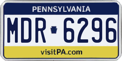 PA license plate MDR6296