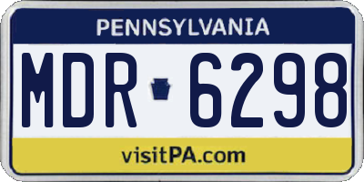 PA license plate MDR6298