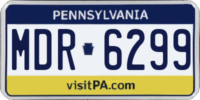 PA license plate MDR6299