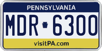 PA license plate MDR6300