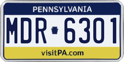 PA license plate MDR6301