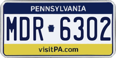 PA license plate MDR6302