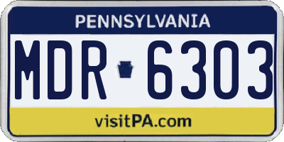 PA license plate MDR6303