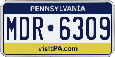 PA license plate MDR6309