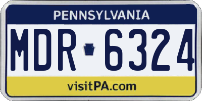 PA license plate MDR6324