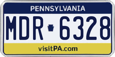 PA license plate MDR6328