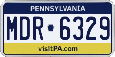 PA license plate MDR6329