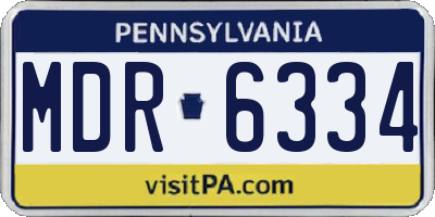 PA license plate MDR6334