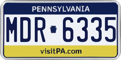 PA license plate MDR6335