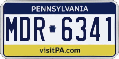 PA license plate MDR6341