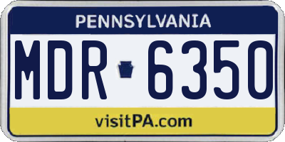 PA license plate MDR6350