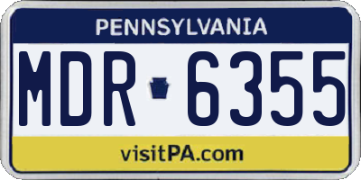 PA license plate MDR6355