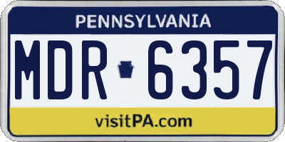 PA license plate MDR6357