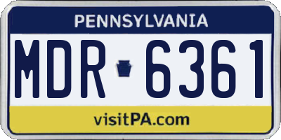 PA license plate MDR6361