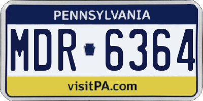 PA license plate MDR6364