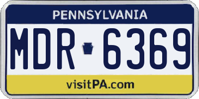 PA license plate MDR6369