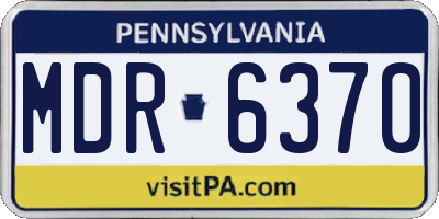 PA license plate MDR6370