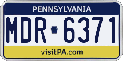 PA license plate MDR6371