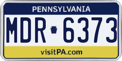 PA license plate MDR6373