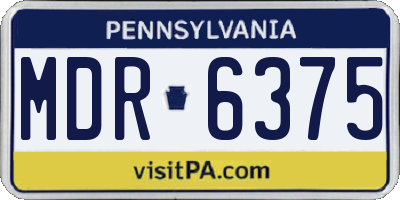 PA license plate MDR6375