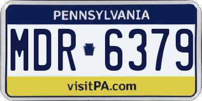 PA license plate MDR6379