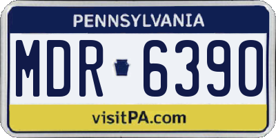 PA license plate MDR6390
