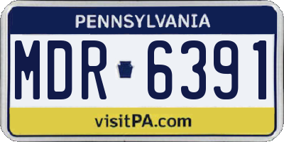 PA license plate MDR6391