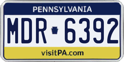 PA license plate MDR6392