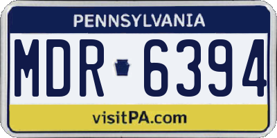 PA license plate MDR6394