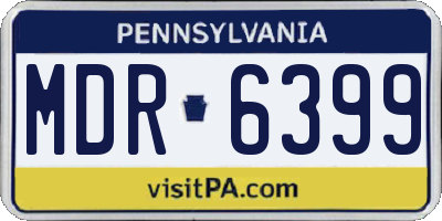 PA license plate MDR6399