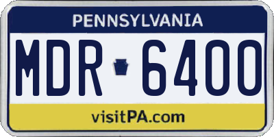 PA license plate MDR6400