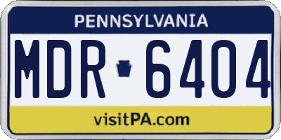 PA license plate MDR6404