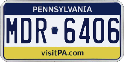 PA license plate MDR6406