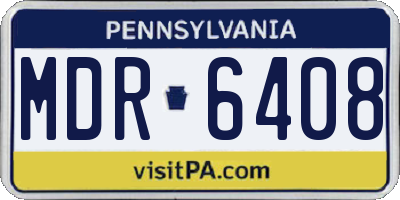 PA license plate MDR6408