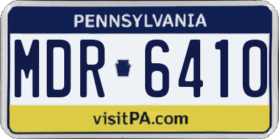 PA license plate MDR6410