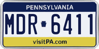 PA license plate MDR6411