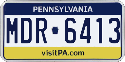 PA license plate MDR6413