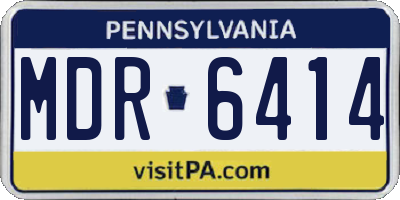PA license plate MDR6414
