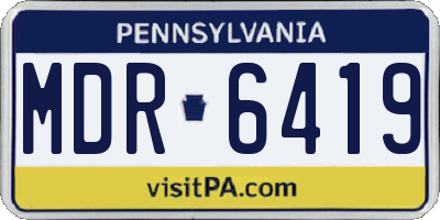 PA license plate MDR6419