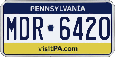 PA license plate MDR6420