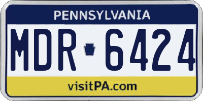 PA license plate MDR6424