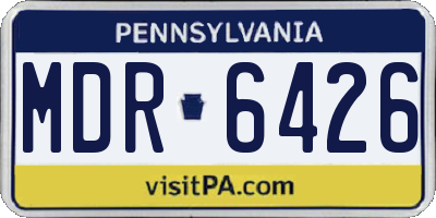 PA license plate MDR6426