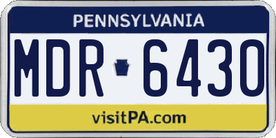 PA license plate MDR6430