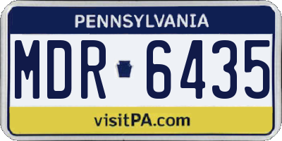 PA license plate MDR6435