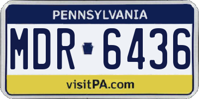 PA license plate MDR6436