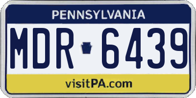 PA license plate MDR6439