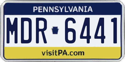 PA license plate MDR6441
