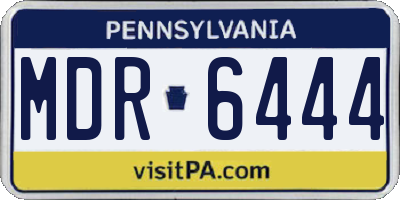 PA license plate MDR6444